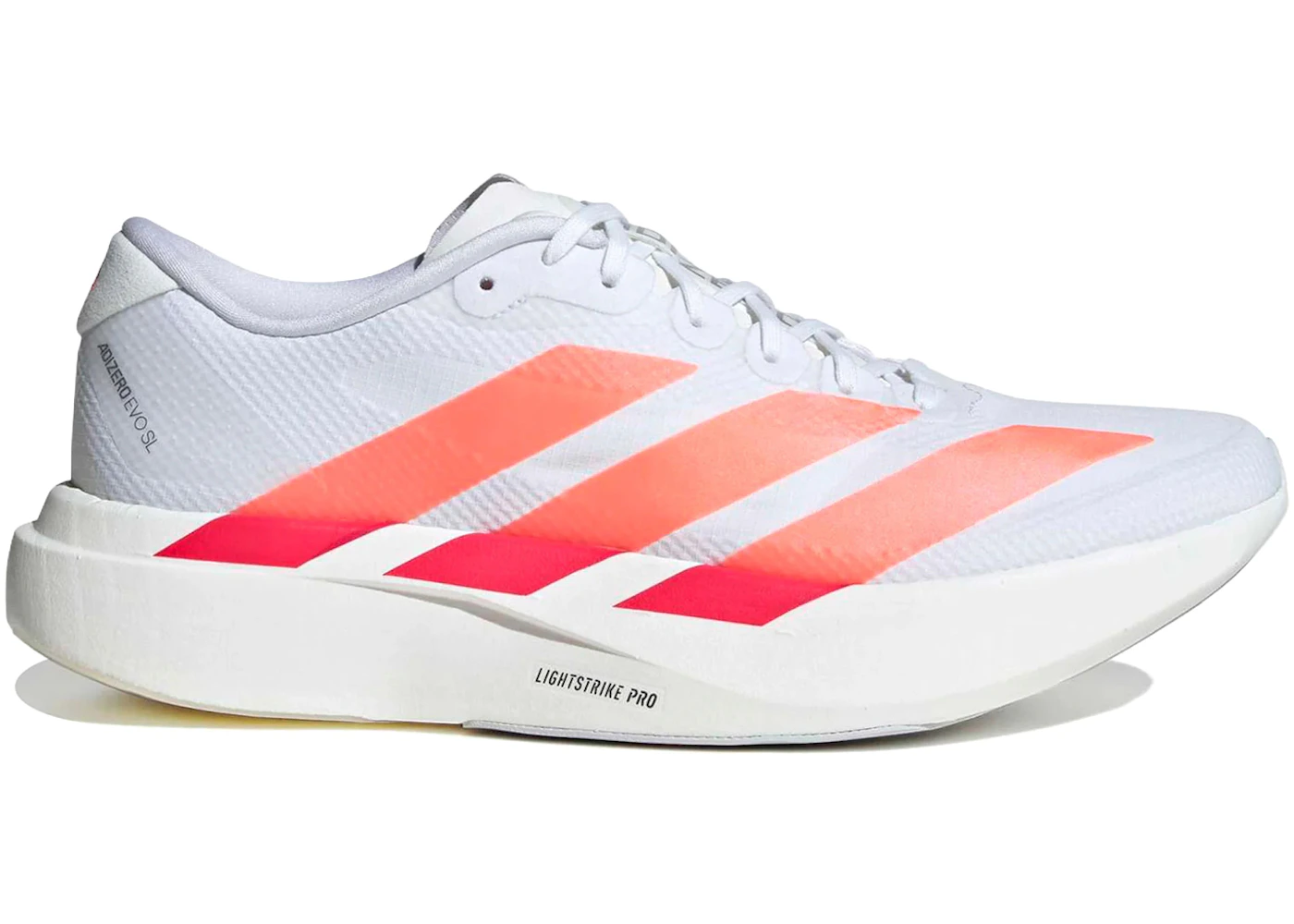 adidas Adizero Evo SL White Lucid Orange Red Men's - JR2022 - US adidas Adizero Evo SL White Lucid Orange Red Men's - JR2022 - US