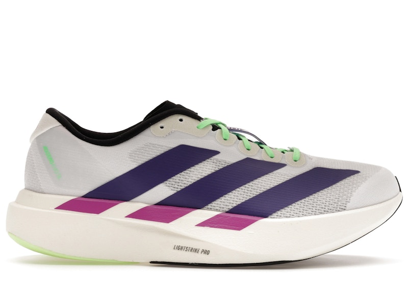 adidas Adizero Evo SL White Purple Lime Burst