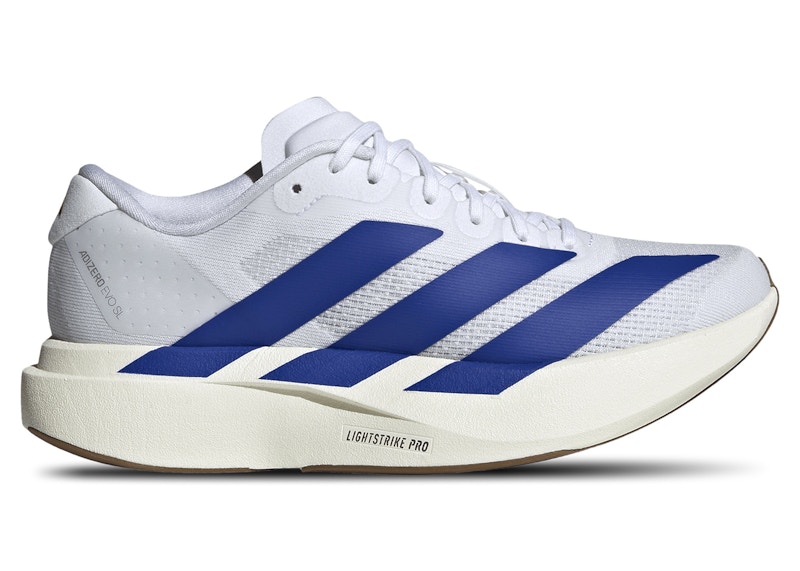 Pre-owned Adidas Originals Adizero Evo Sl White Sneakers In Cloud White/royal Blue/pure Ruby In Multi