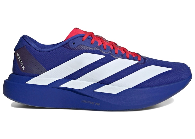 adidas Adizero Evo SL Woven Lucid Blue Pure Ruby White Men's - KK3680 - US