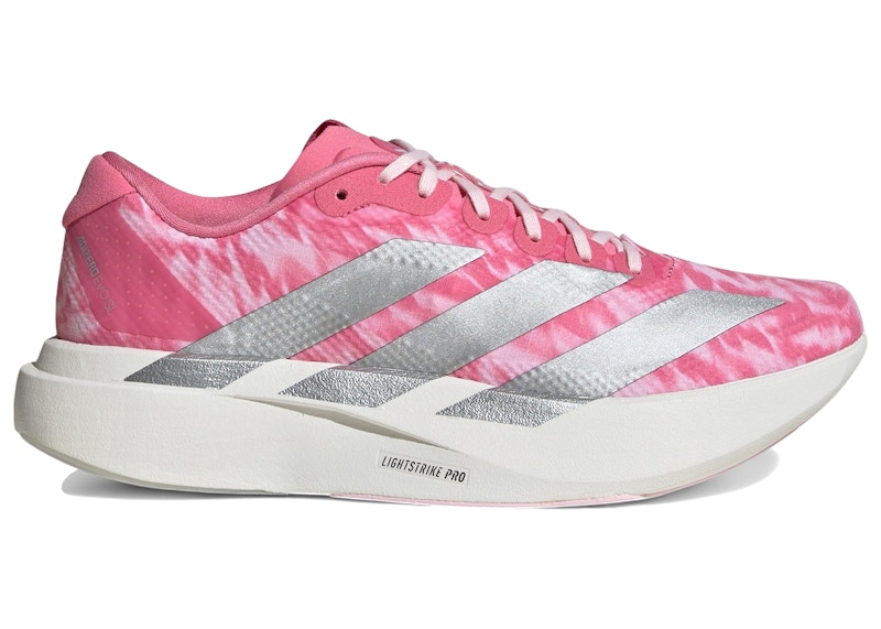adidas ADIZERO EVO SL WOVEN 26.5 ピンク adidas Adizero Evo SL Woven Pink Fusion Silver Metallic (Women's