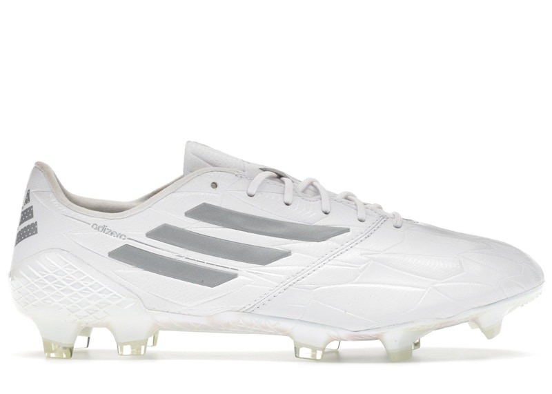 adidas Adizero F50 4 Leather FG White Silver Metallic Men's