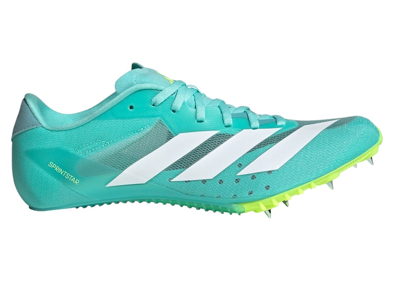 ★人気★ Adidas ADIZERO SPRINTSTAR ランニングシューズ adidas Adizero Sprintstar Flash Aqua Cloud White Lucid Lemon