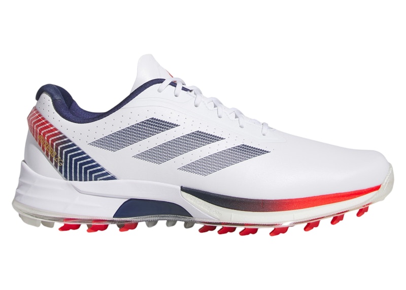 adidas Adizero ZG Spikeless Golf Cloud White Dark Blue Red