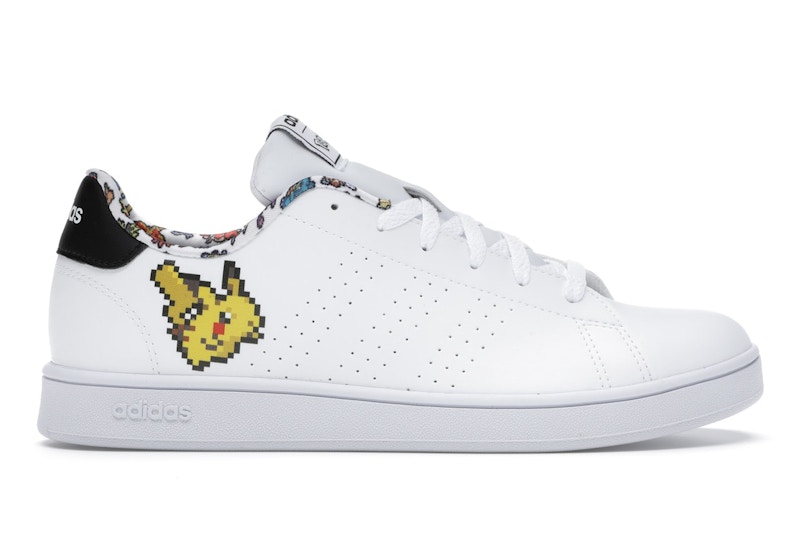 Pre-owned Adidas Originals Advantage Pikachu (youth) Sneakers In Cloud White/core Black