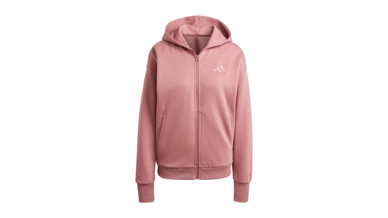 Pre-owned Adidas Originals Women's Adidas All Szn Fleece Fullzip Hoodie In Preloved Crimson
