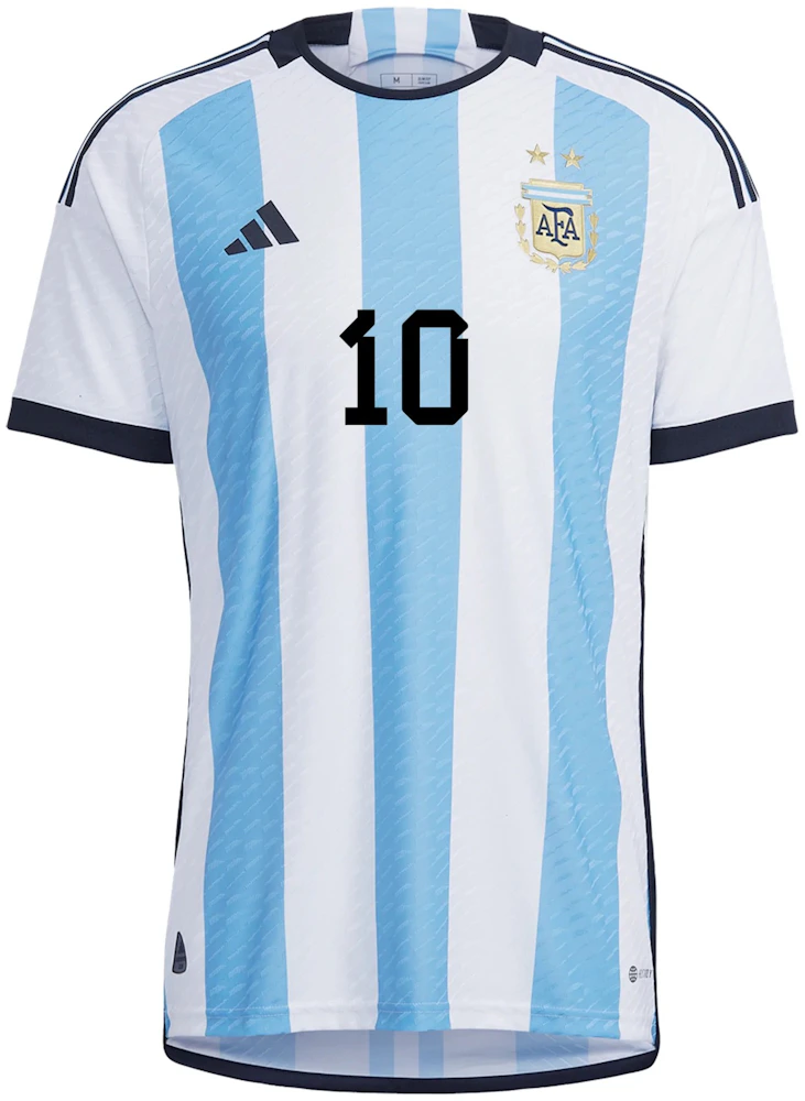 Adidas Argentina '22 Lionel Messi #10 Home Authentic Jersey - M Each