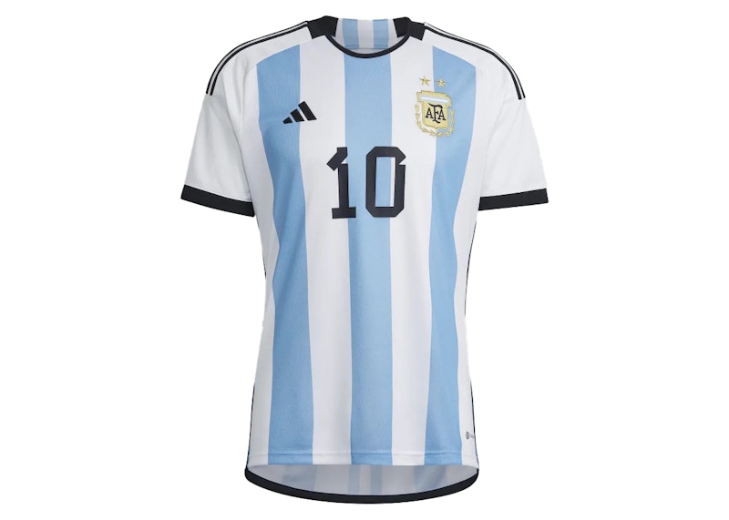 adidas Argentina 22 Messi Home Jersey White/Light Blue Men's