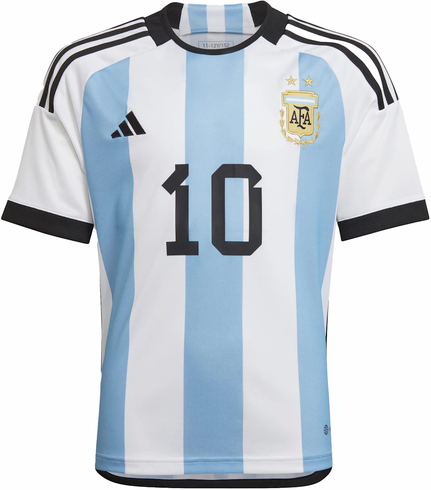 contar metodología Banco adidas Argentina Boys' 2022-23 Messi Home Jersey White/Light Blue - FW22  Men's - US