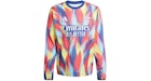 adidas Arsenal 25/26 Pre-Match Warm Top Victory Blue Pure Ruby Bright Yellow Bright Cyan