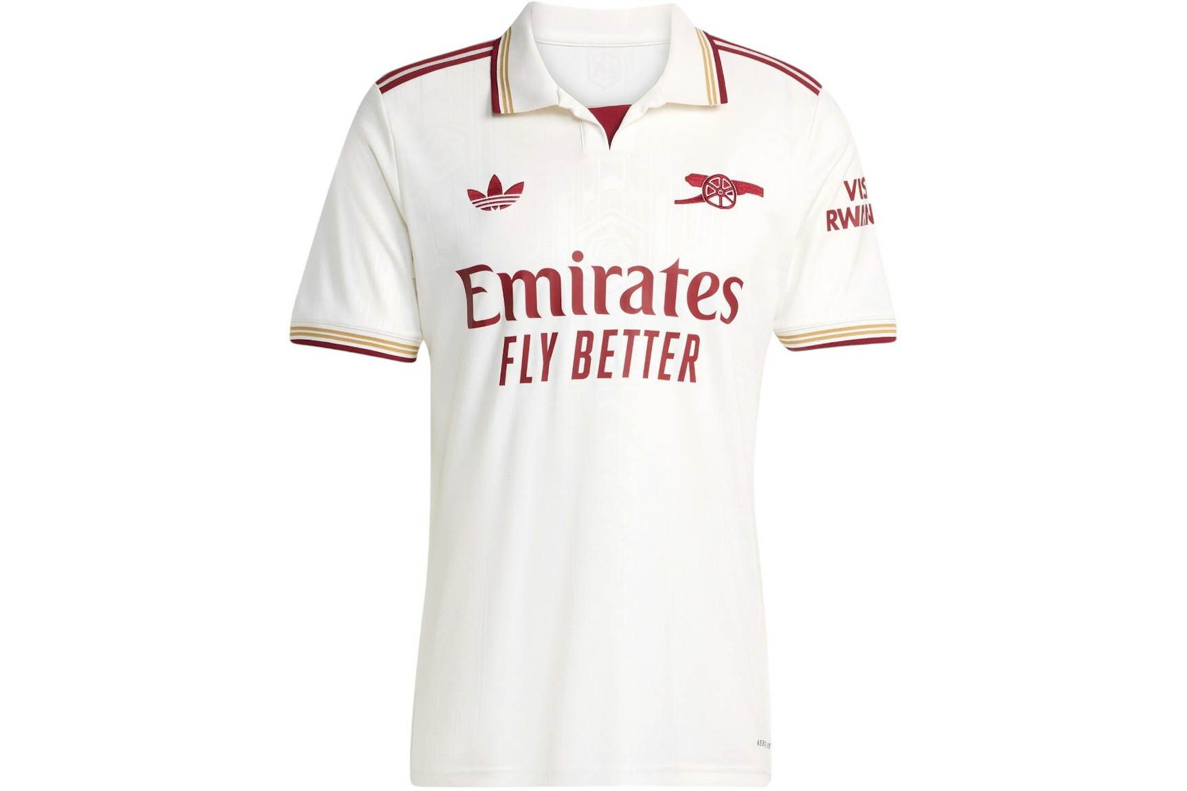 adidas Arsenal 25/26 Third Jersey Cloud White Team Coll Burgundy 2 Men ...