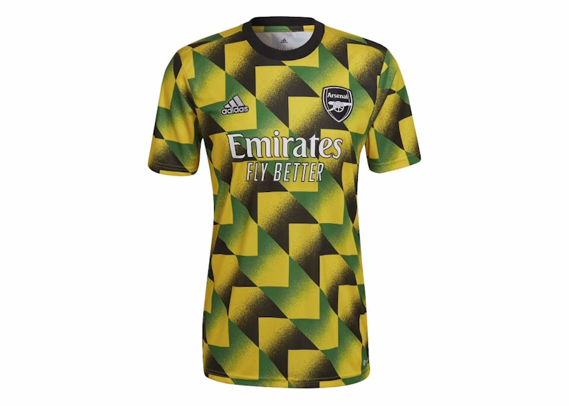 adidas Arsenal FC Pre-Match Jersey (Asia Sizing) EQT Yellow/Green/Black  Men's - SS22 - US