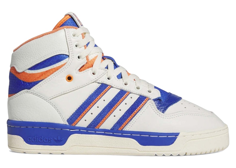 Adidas Attitude Hi-Top 'NY Islanders' Sneakers in White Tint/Team Royal Blue - ID2205