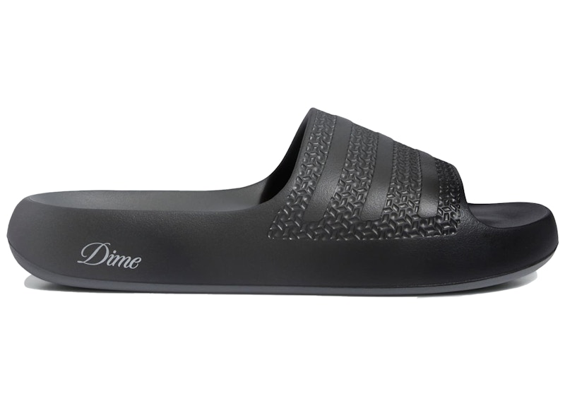 Pre-owned Adidas Originals Ayoon Slides Dime (women's) Sneakers In Core Black/vista Grey/gold Metallic