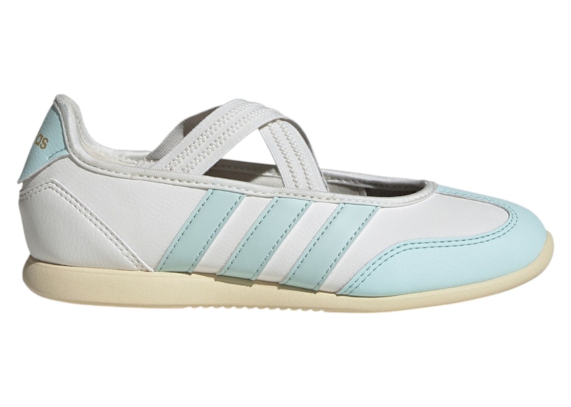 Adidas Barreda Mary Jane White Sneakers in Core White/Halo Mint/Warm Vanilla