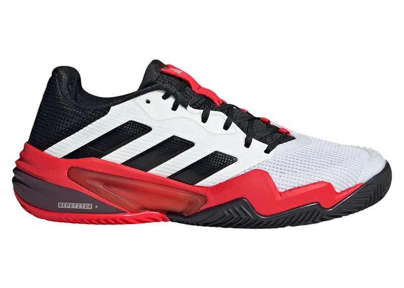 adidas Barricade 13 Clay White Black Lucid Red - JH9015