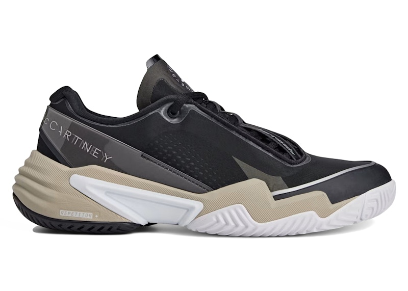 Pre-owned Adidas Originals Barricade By Stella Mccartney Black Silver (women's) Sneakers In Core Black/silver Metallic/almond M