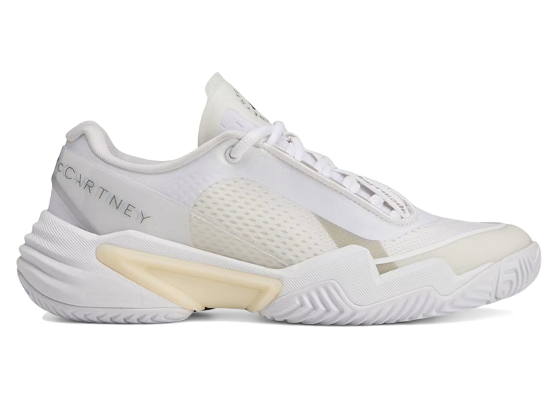 Pre-owned Adidas Originals Barricade By Stella Mccartney White (women's) Sneakers In Cloud White/almond Milk/willow Grey