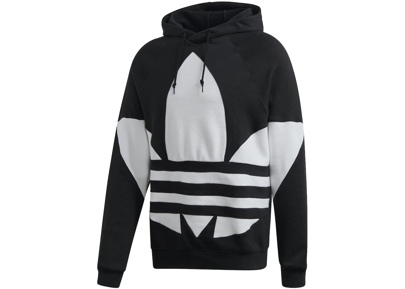 adidas Big Trifoil Pullover Hoodie Black/White Men's - SS23 - US