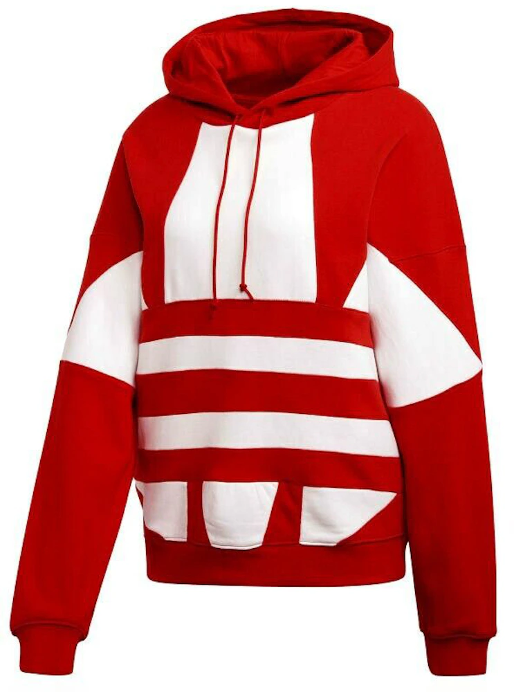 adidas Big Trifoil Pullover Hoodie Red/White - SS23 - US