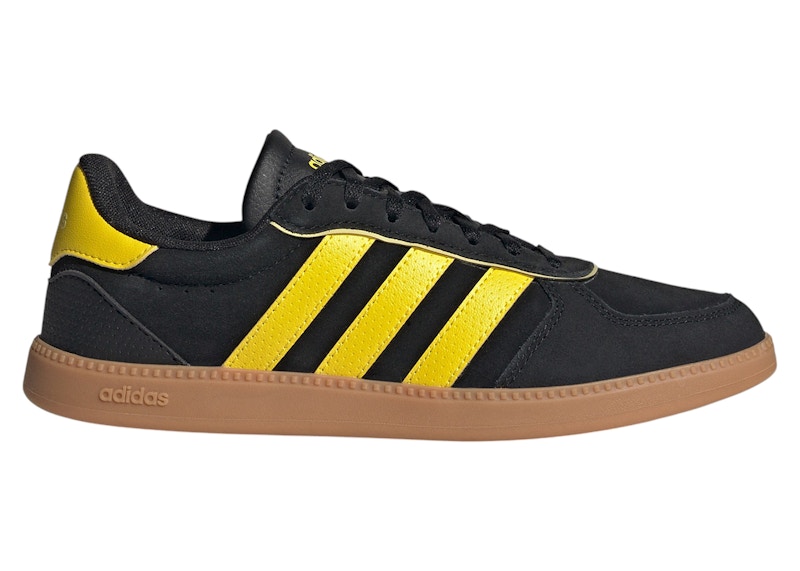 adidas Breaknet Sleek Core Black Yellow Powder Yellow (Women's