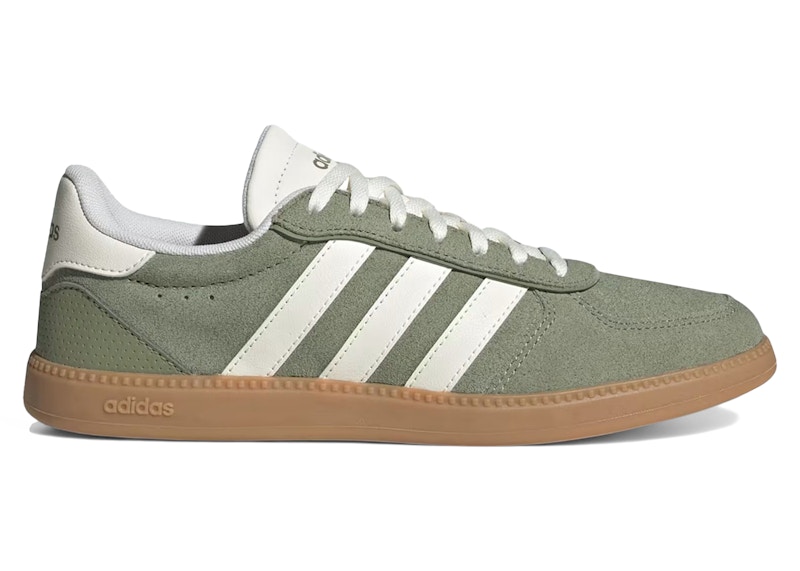 Adidas Breaknet Sleek White (Women's) Sneakers in Tent Green/Core White/Gum