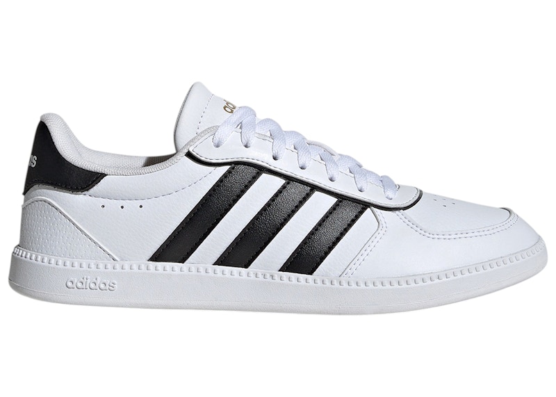 Adidas Breaknet Sleek White Black (Women's) Sneakers in Cloud White/Core Black/Gold Metallic