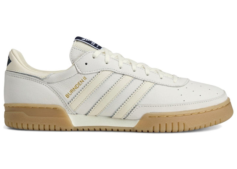 Men's Adidas Burnden II SPZL Cream Sneakers in Footwear White/Cream White/Off White