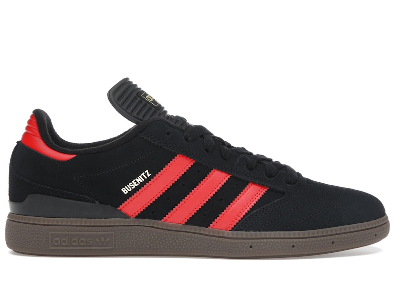 Men's Adidas Busenitz Pro Black Red Sneakers in Core Black/Gum