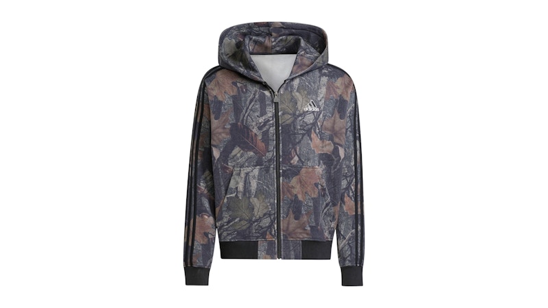 大人気 早い者勝ち adidas CAMO HOODED FULL-ZIP 着回し力抜群 adidas Camo Hooded Full-Zip - Black | Free Shipping with