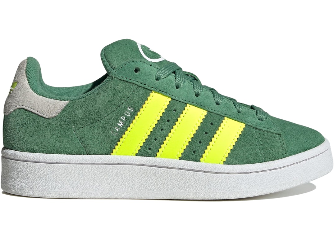Pre-owned Adidas Originals Adidas Campus 00s Preloved Green Solar Yellow (kids) In Preloved Green/solar Yellow/cloud White