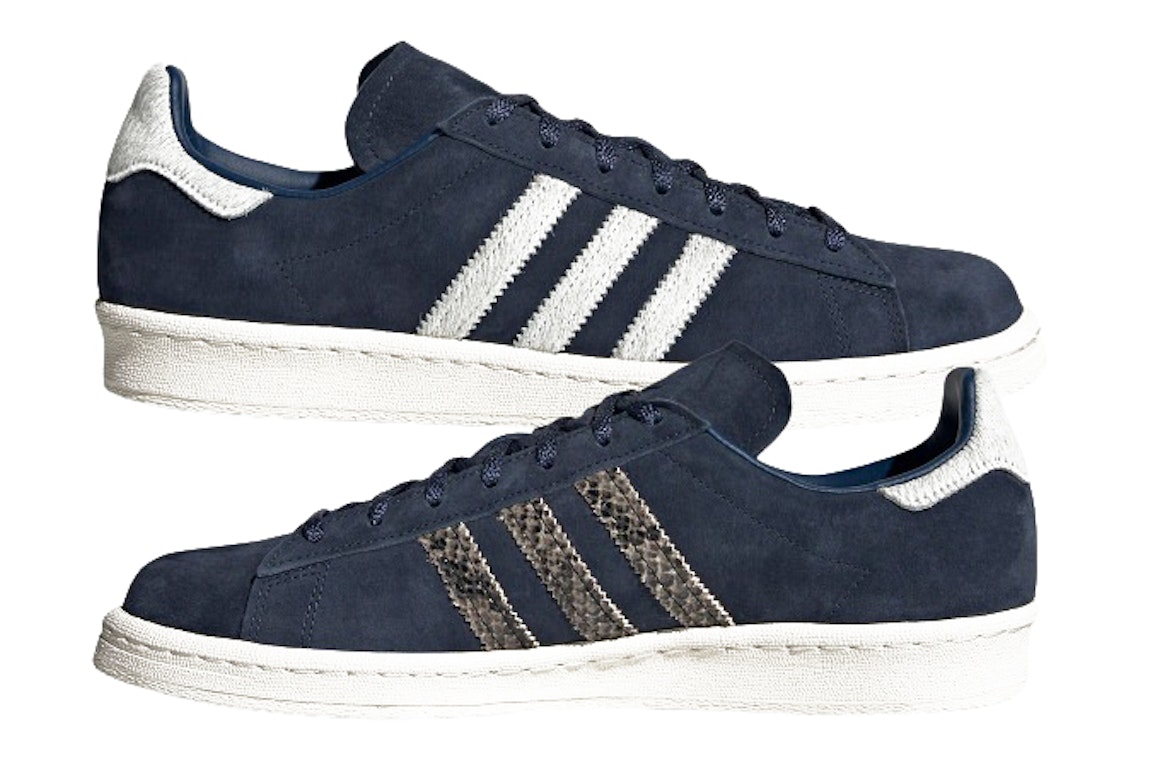 Pre-owned Adidas Originals Adidas Campus 80s Snake Skin In Collage Navy/footwear White/blue