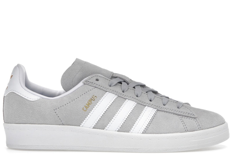 Men's Adidas Campus ADV Camp Sneakers in Grey Two/Cloud White/Gold Metallic
