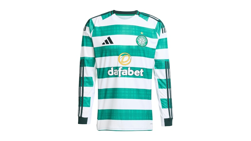 adidas Celtic FC 25/26 Long Sleeve Home Jersey White Men's - SS25 - US