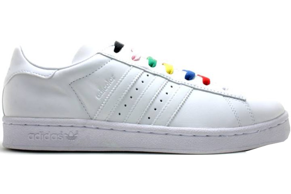 Adidas superstar sales laces white