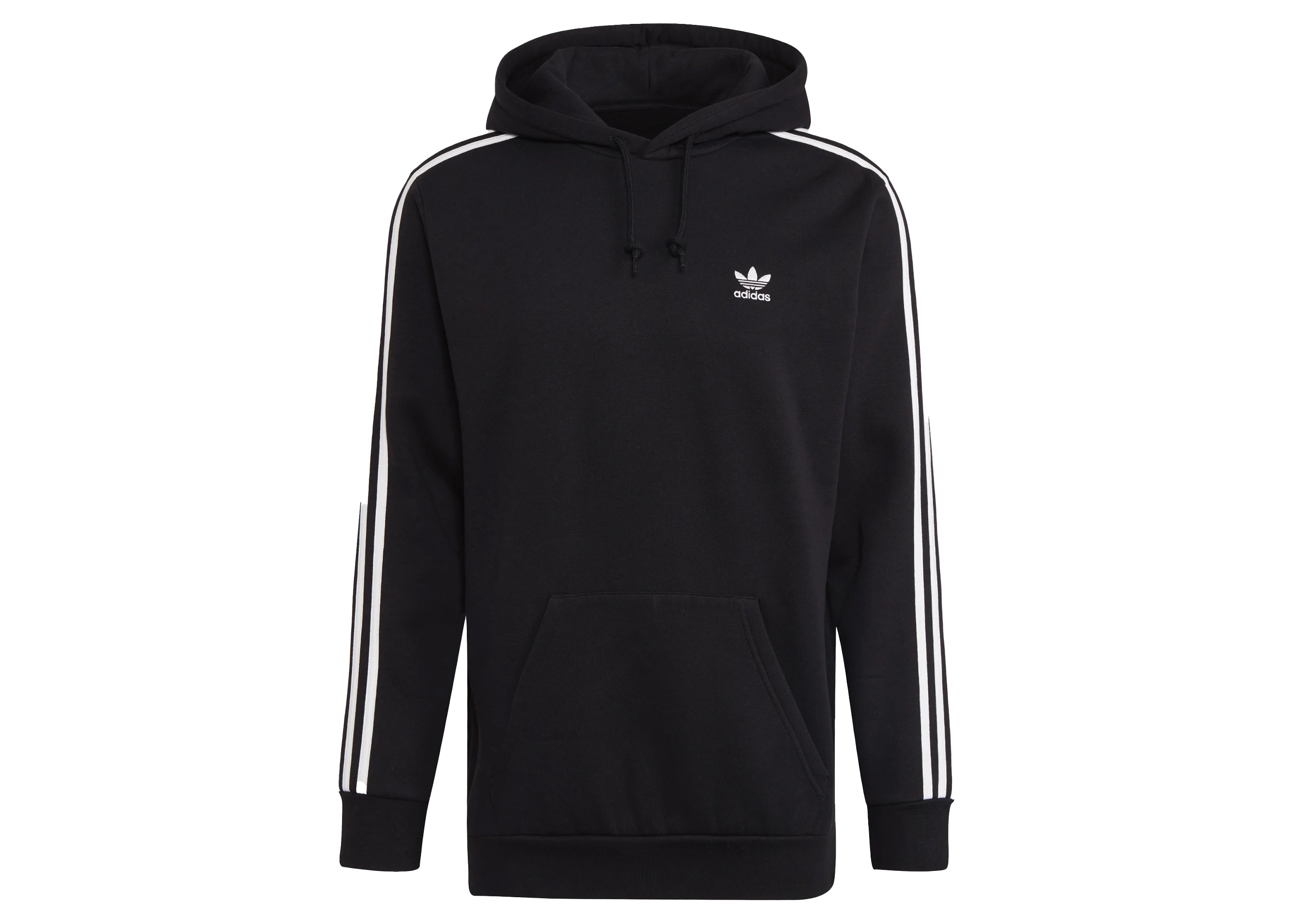 adidas Classic 3-Stripes Pullover Hoodie Black/White - SS23 - US