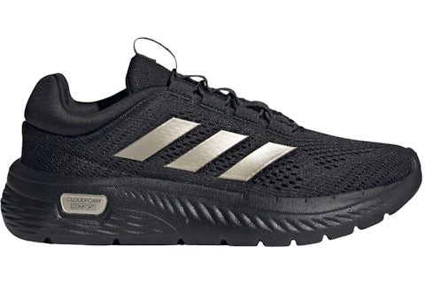 adidas Cloudfoam Comfy Core Black Champagne Met. Cloud White (Women's) - JI3373 - US adidas Cloudfoam Comfy Core Black Champagne Met. Cloud White (Women's) - JI3373 - US