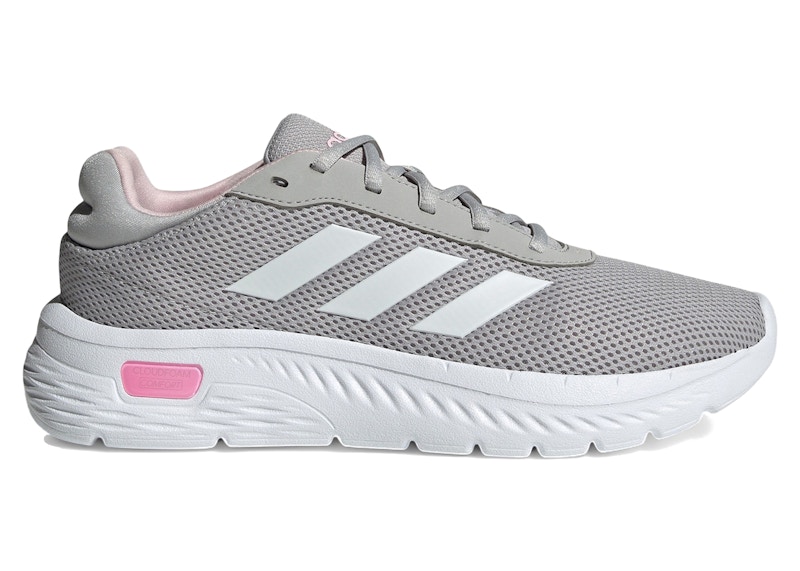 adidas Cloudfoam Comfy Grey Two Cloud White Clear Pink (Women's