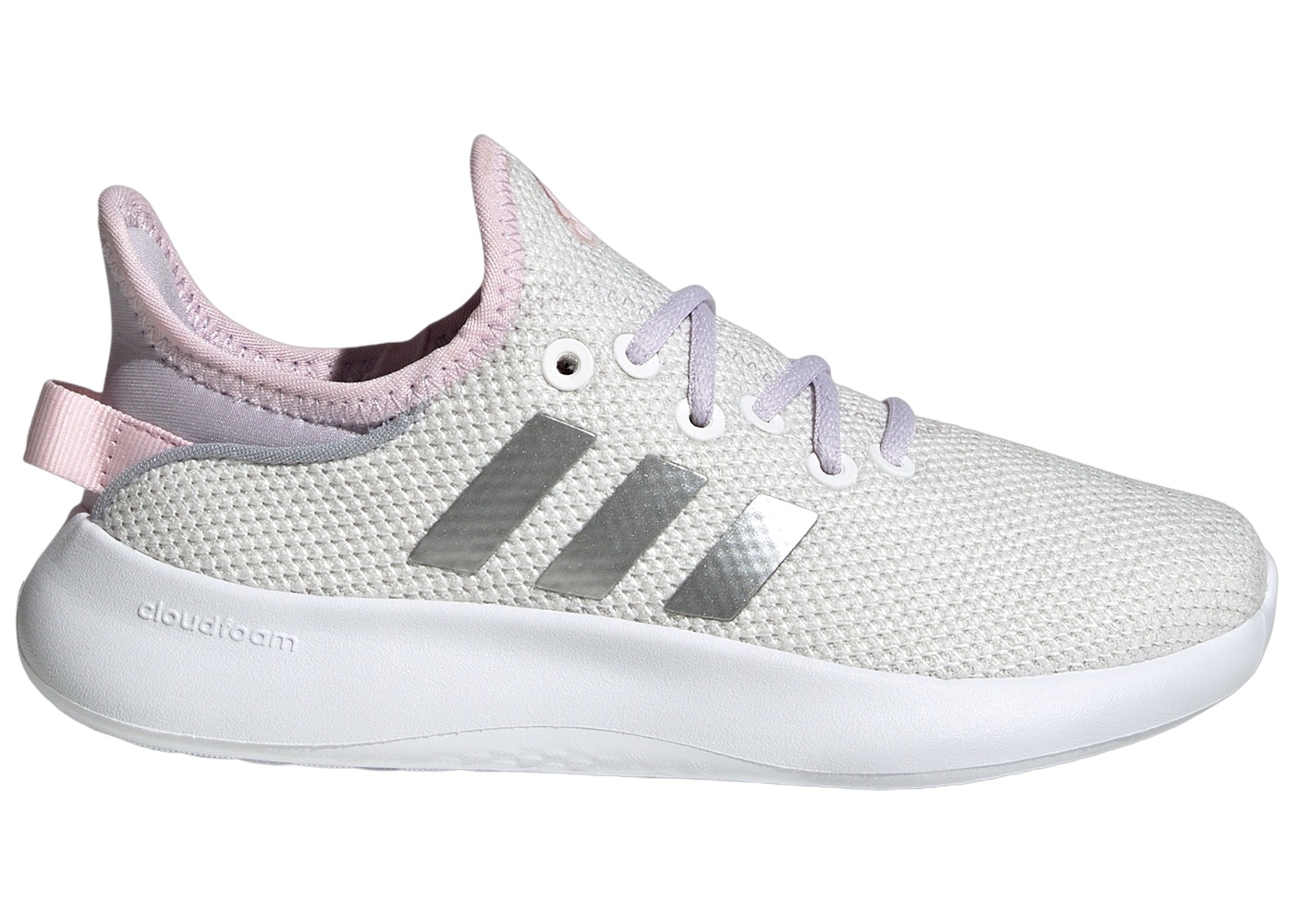 adidas Cloudfoam Pure Cloud White Silver Metallic Silver Dawn (GS ...