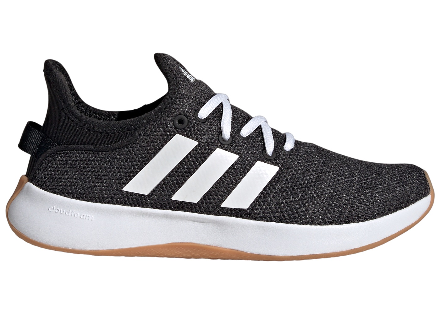 adidas Cloudfoam Pure Core Black Cloud White Grey (Women's ...