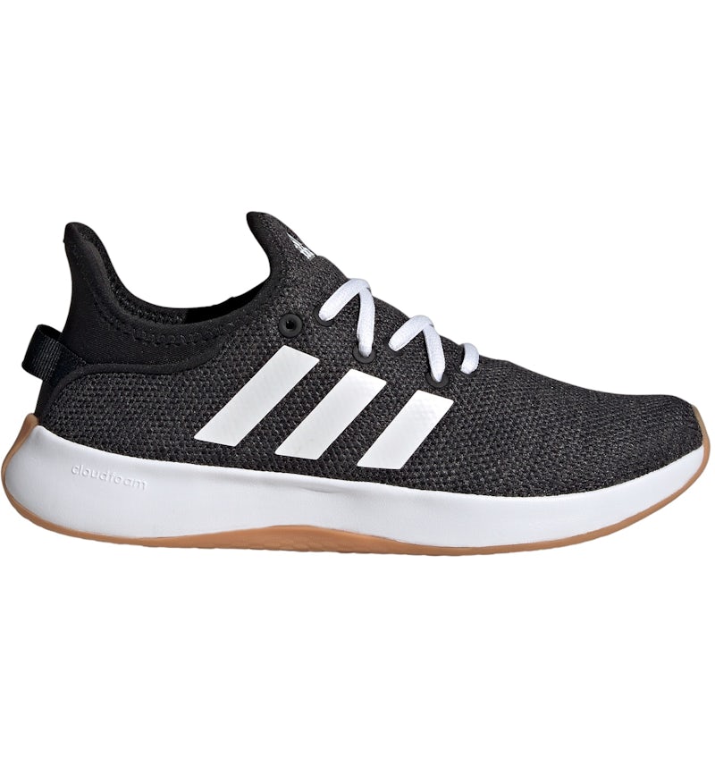 adidas Cloudfoam Pure Core Black Cloud White Grey (Women's