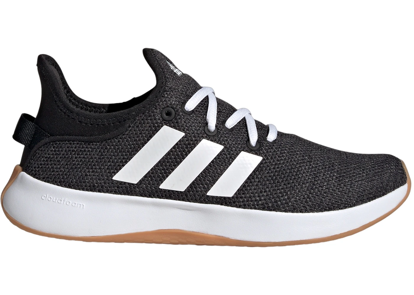adidas Cloudfoam Pure Core Black Cloud White Grey (Women's