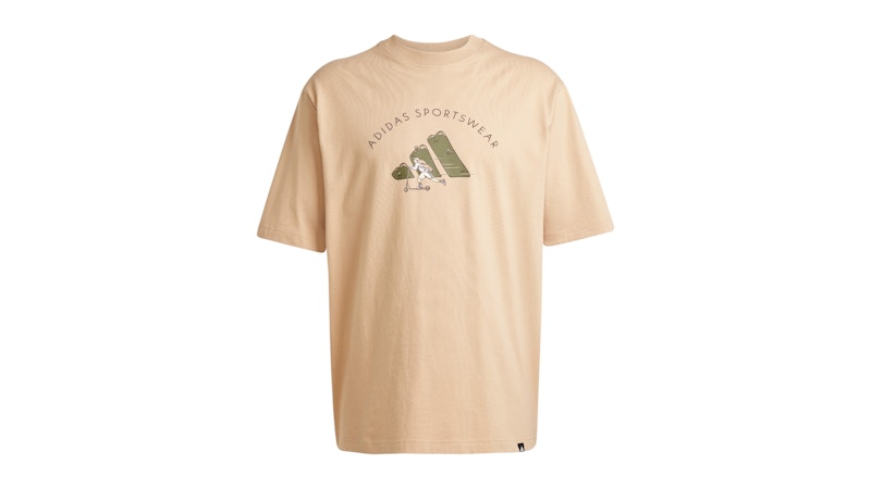 adidas Codes Doodle Scooter Graphic Tee Warm Sandstone メンズ