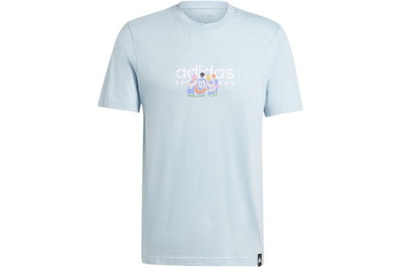 adidas Codes Linear Graphic T-Shirt Wonder Blue Men's - FW25 - GB