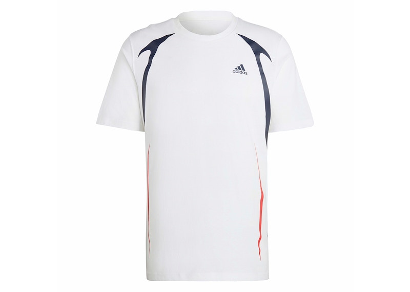 adidas Colorblock Tee White/Bright Red/Legend Ink