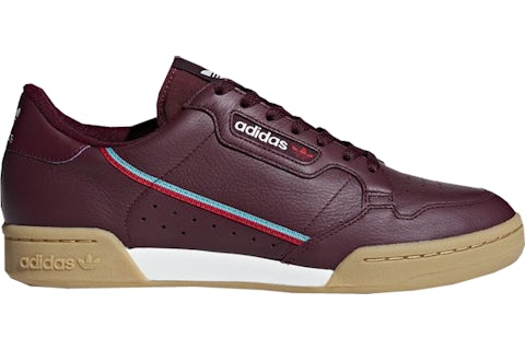 Adidas continental 80 grey maroon shop