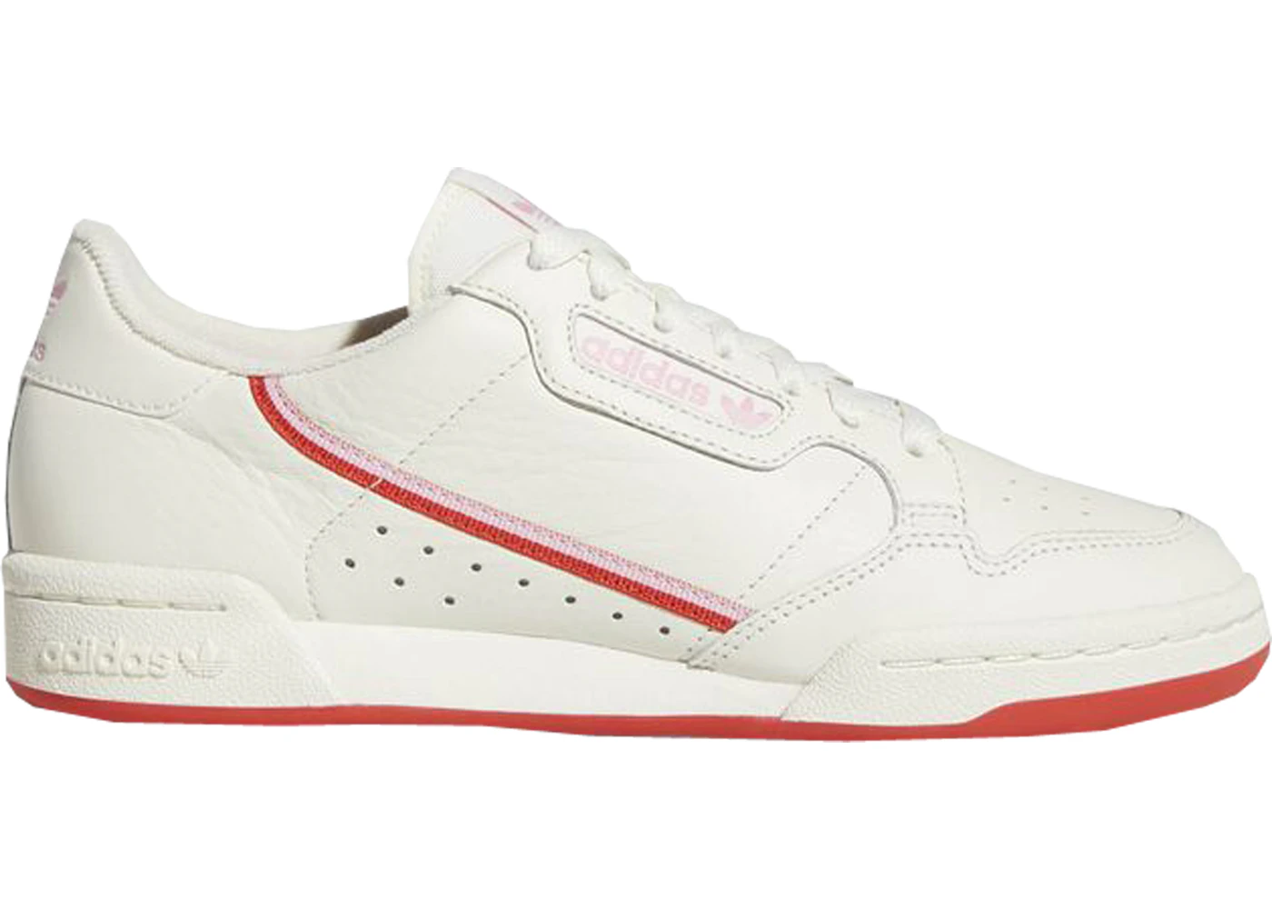 Adidas originals continental 80 2025 in white and red