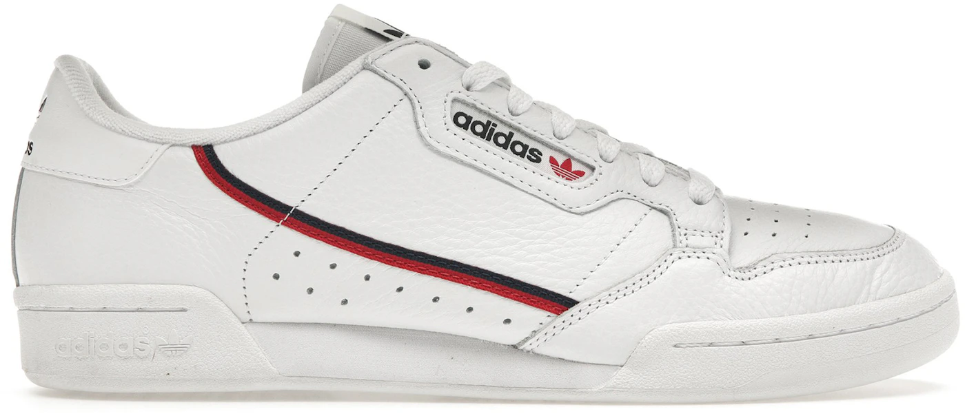 adidas Continental 80 White Scarlet Navy Men\'s - G27706 - US | Sneaker low