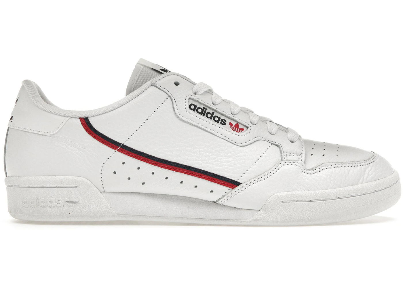 adidas Continental 80 en blanco, escarlata y azul marino Hombre