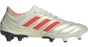 adidas Copa 19.1 Firm Ground Cleat Off White Solar Red